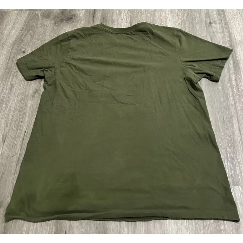 Nike Sportswear Graphic T Shirt Men’s Large Olive Green Logo Short Sleeve Tee
